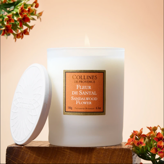 Bougie Parfumée 180g Fleur de Santal - Collines de Provence