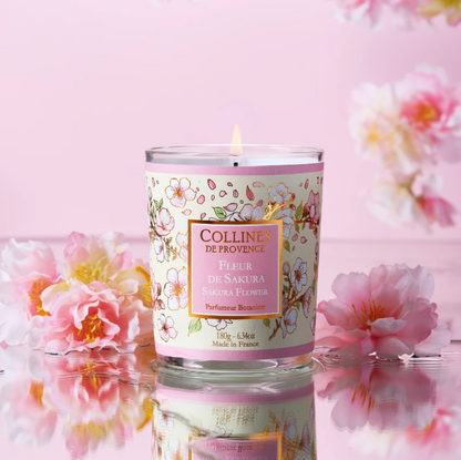Bougie Parfumée Fleur de Sakura 180g - Collines de Provence