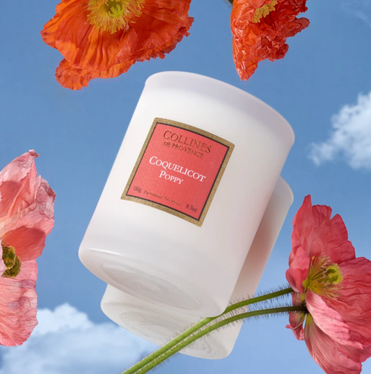 Bougie Parfumée 180g Coquelicot - Collines de Provence