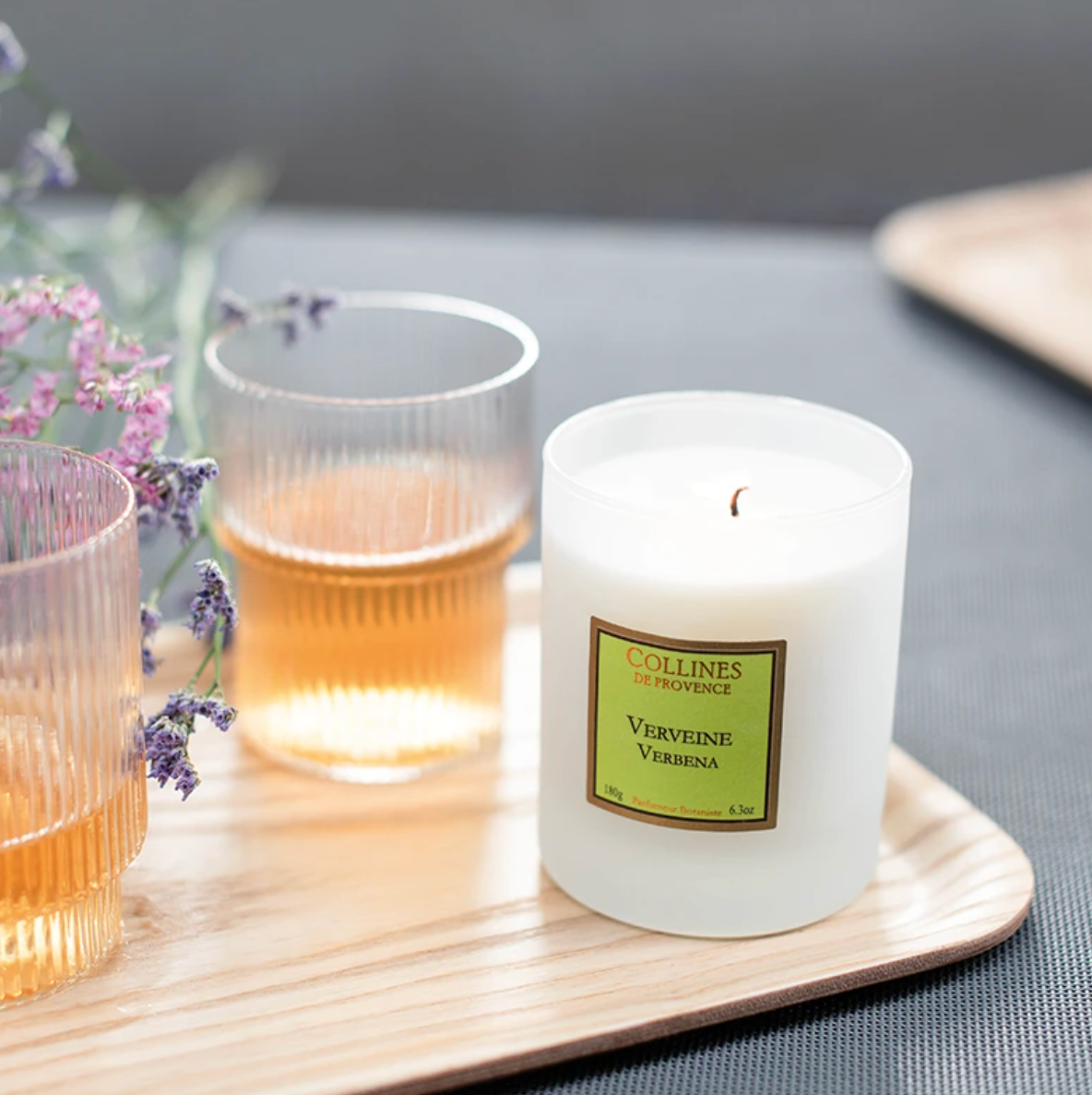 Bougie Parfumée 180g Verveine - Collines de Provence
