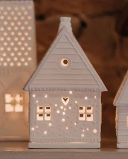 Photophore en Porcelaine Petite Maison Coeur - Räder