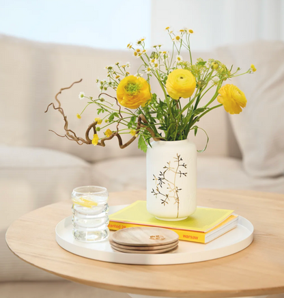 Vase en Porcelaine Feuillage Dorée 1L - Räder