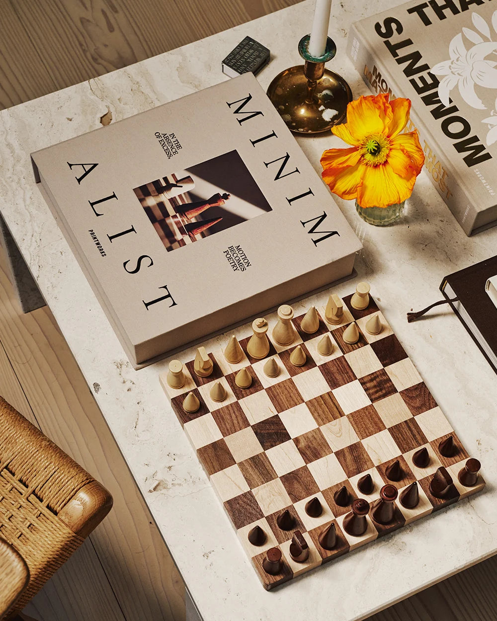 Coffret Plateau de Jeu d'Échecs en Bois - PrintWorks