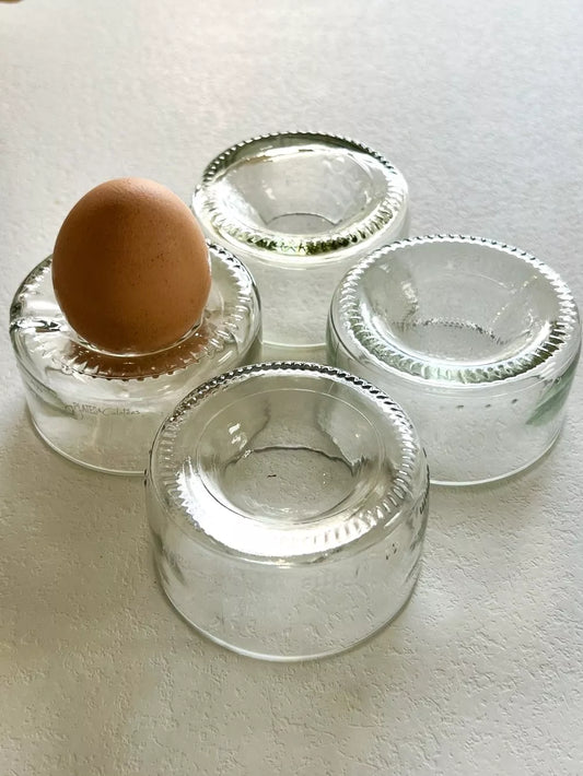 Set de 2 Coquetiers en Verre de Bouteilles Upcyclé - Plates & Culottées