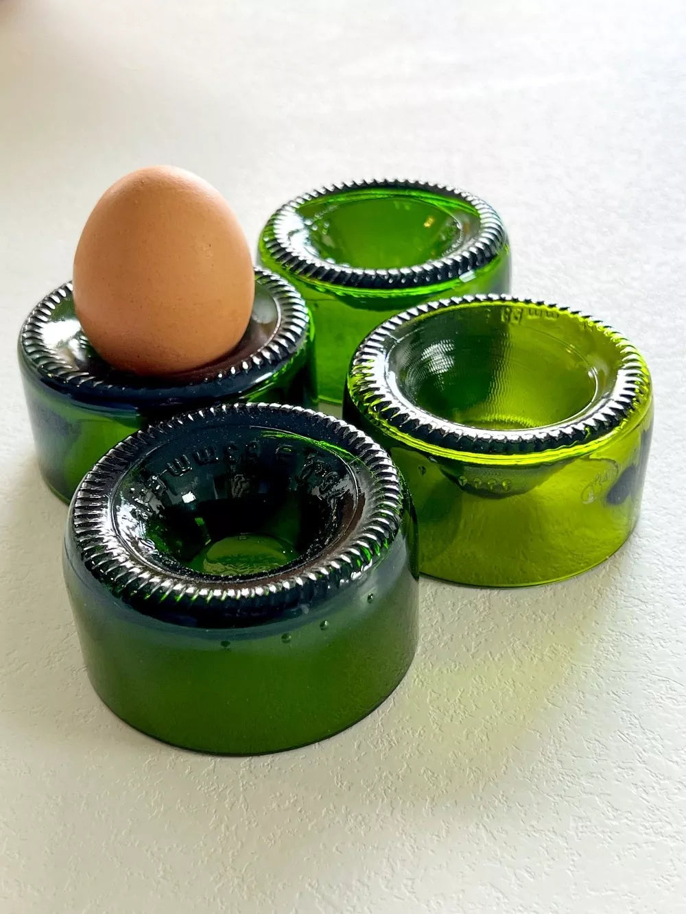 Set de 2 Coquetiers en Verre de Bouteilles Upcyclé - Plates & Culottées