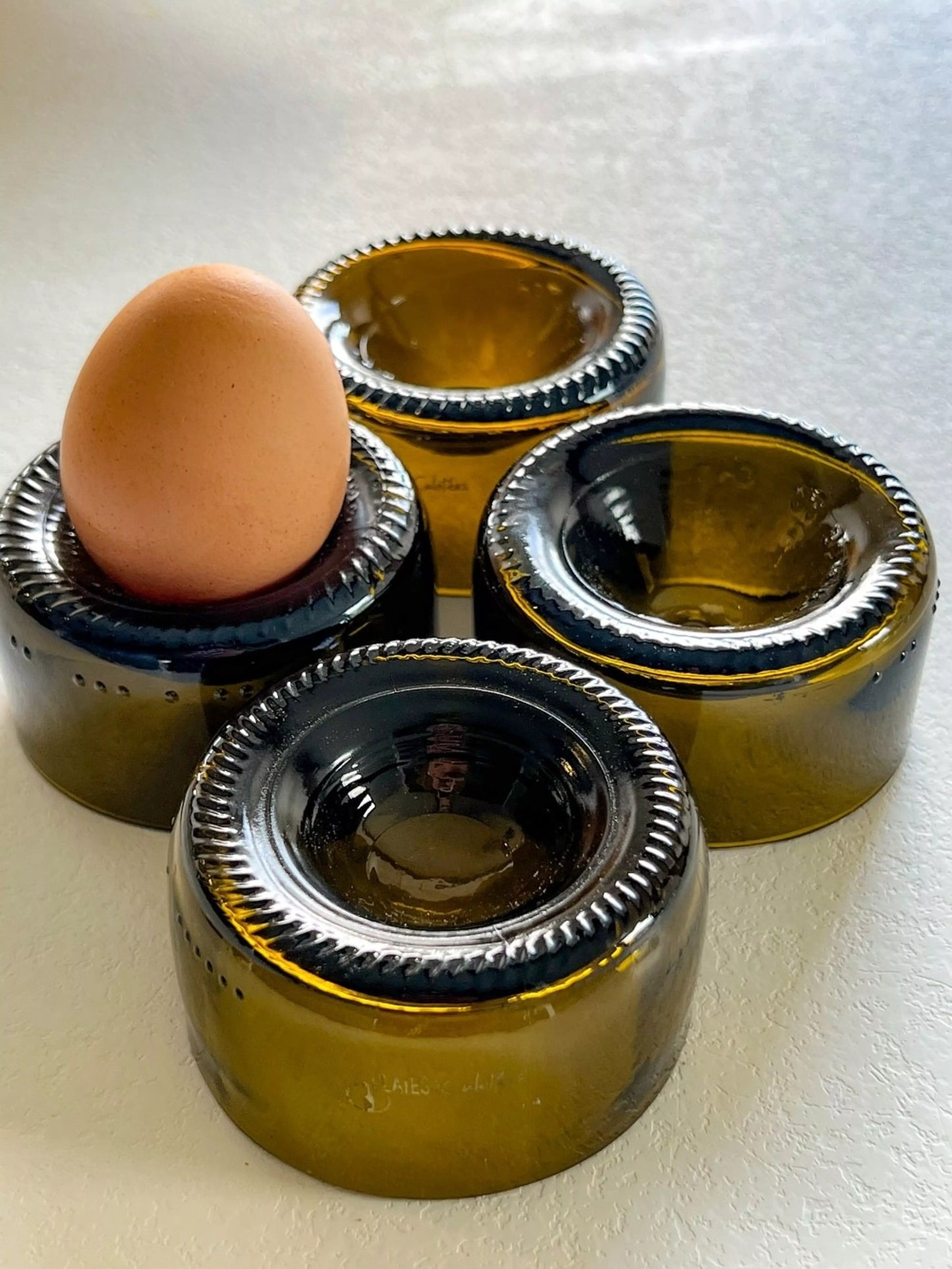 Set de 2 Coquetiers en Verre de Bouteilles Upcyclé - Plates & Culottées