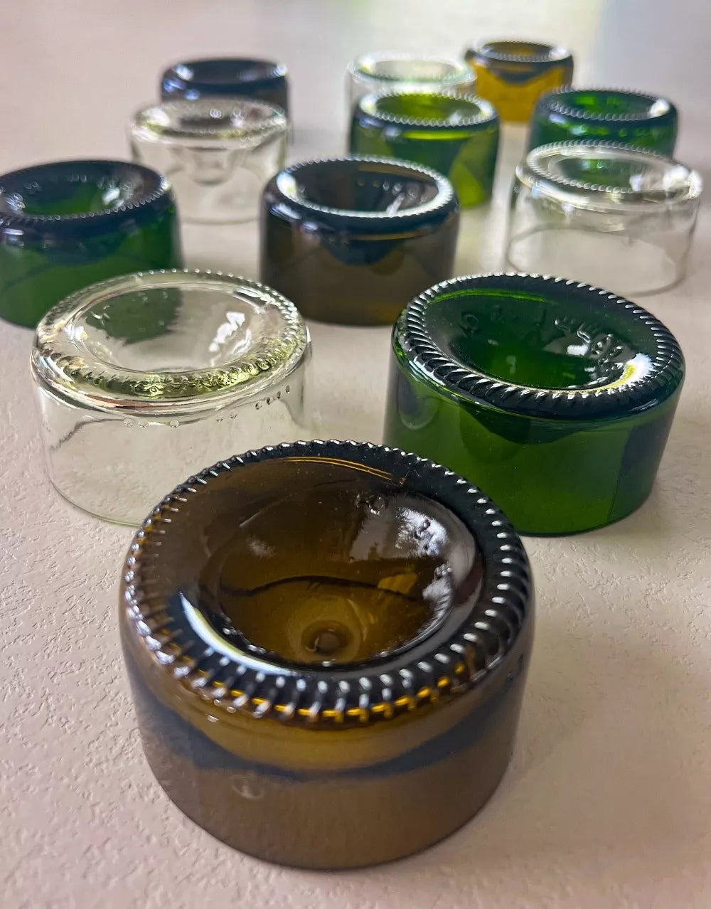 Set de 2 Coquetiers en Verre de Bouteilles Upcyclé - Plates & Culottées