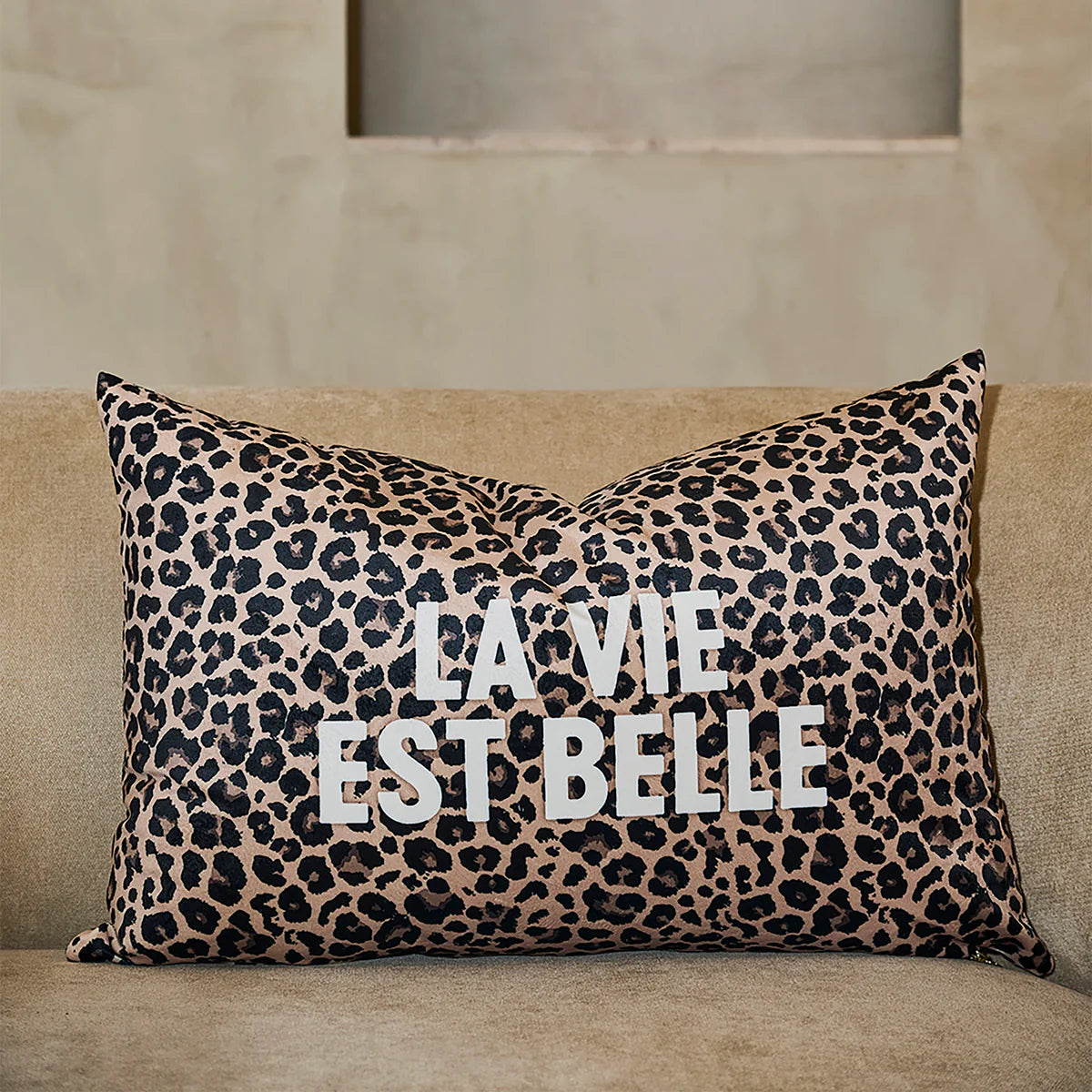 Coussin Léopards Napata Rectangulaire en Velours 40x60 - Podevache