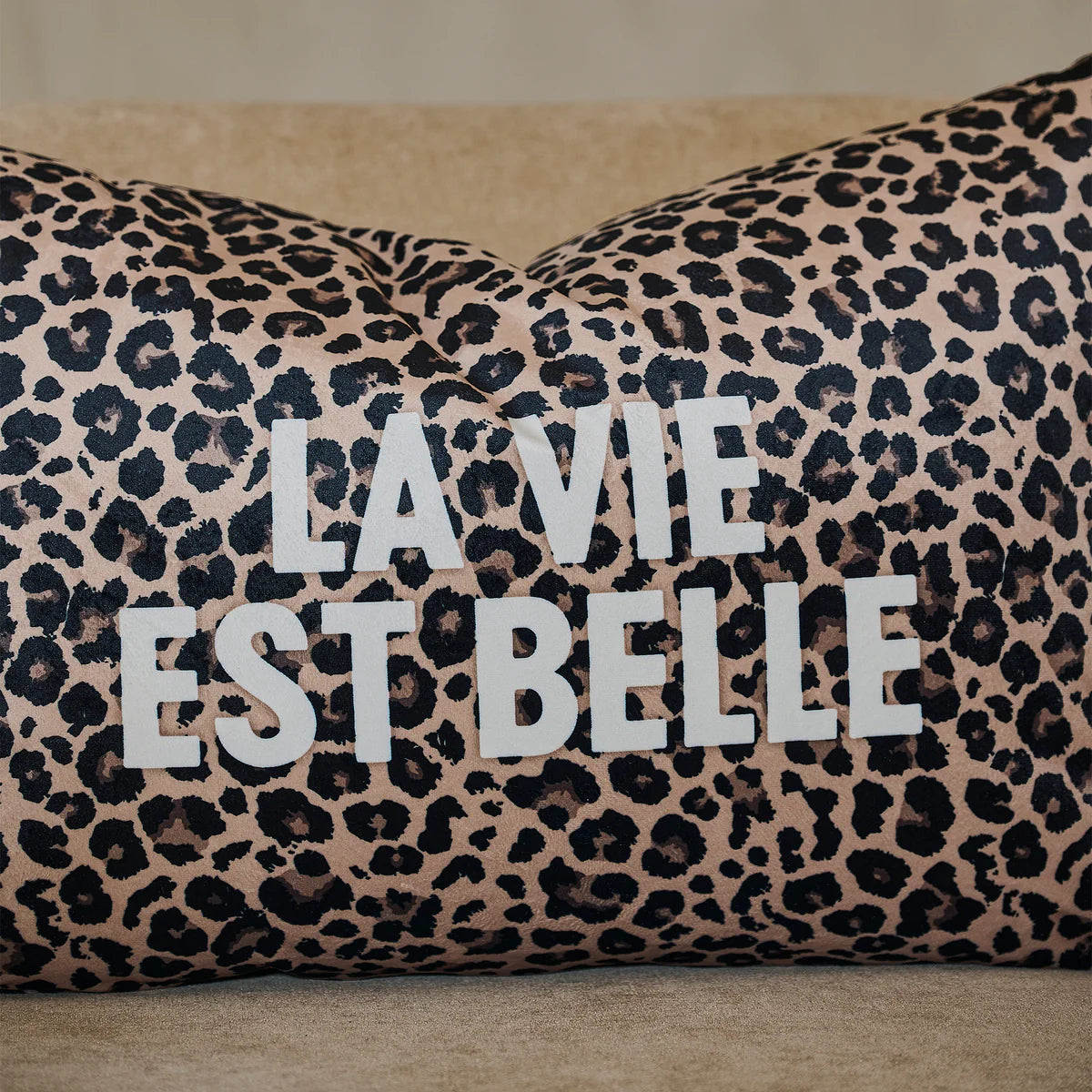Coussin Léopards Napata Rectangulaire en Velours 40x60 - Podevache