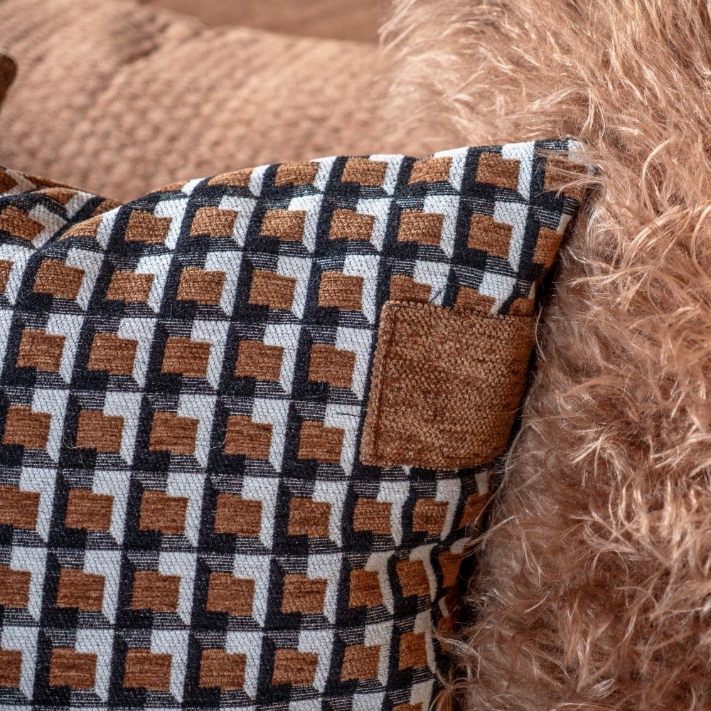 Coussin Bi-Face Milo en Velours 50x50 cm - Bedandphilosophy