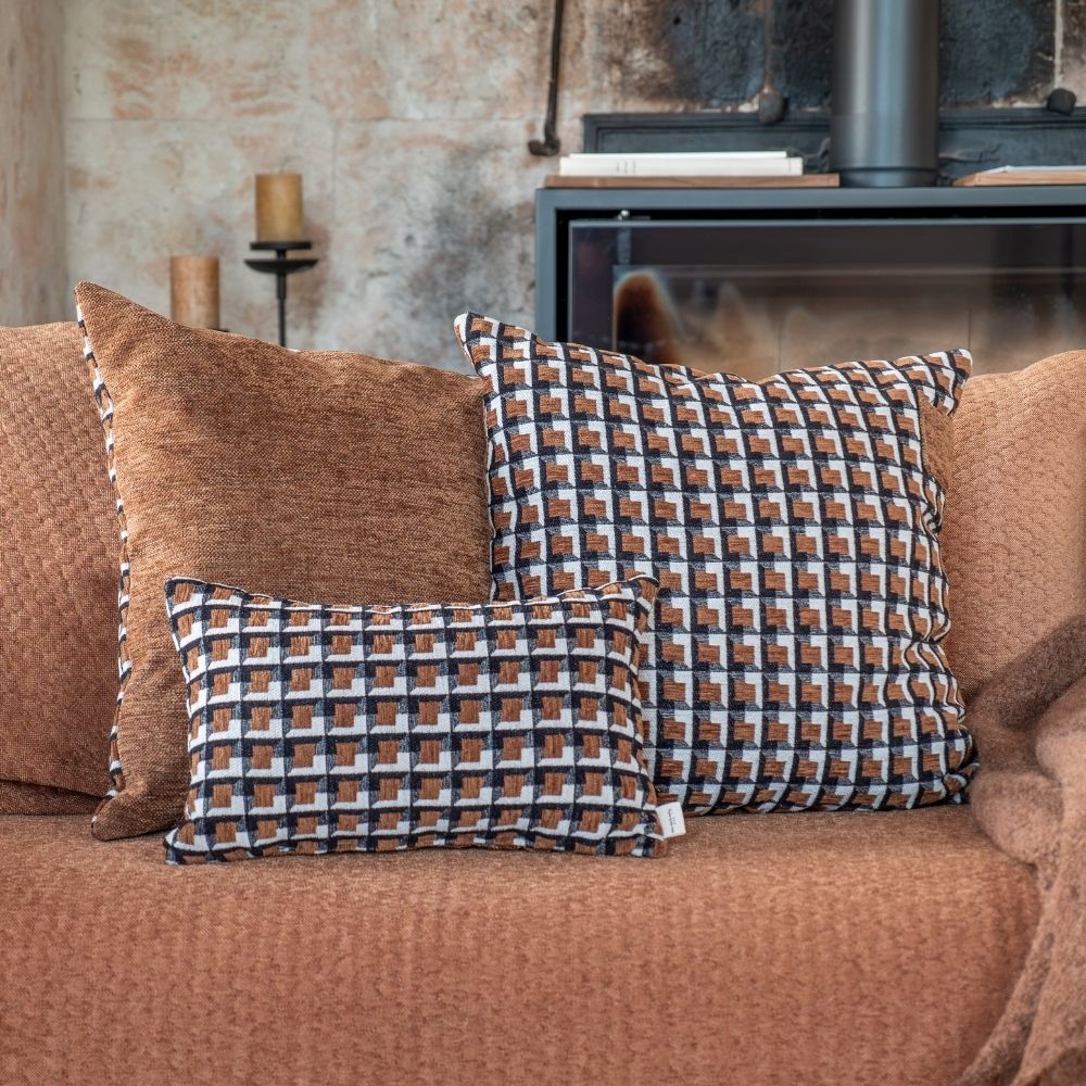 Coussin Bi-Face Milo en Velours 50x50 cm - Bedandphilosophy