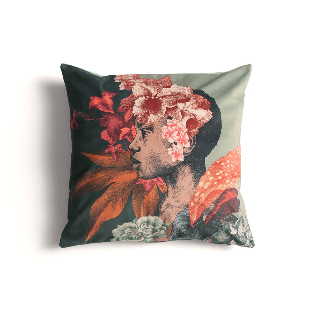 Coussin en Velours Boucan 50x50 - Ibride