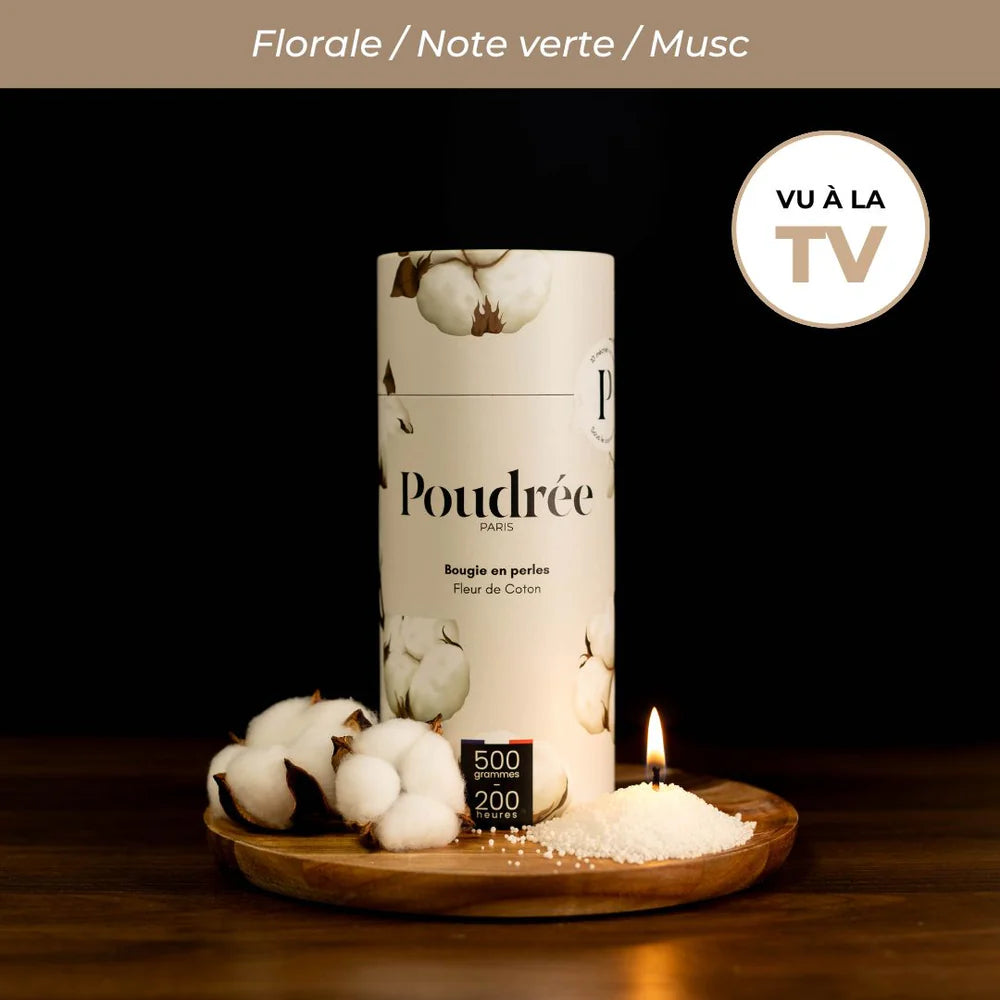 Coffret Bougie Parfumée en Perle - Poudrée Paris