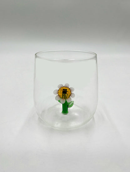 Verre à Eau avec Détails 3D Soufflé - Jacques Flamant