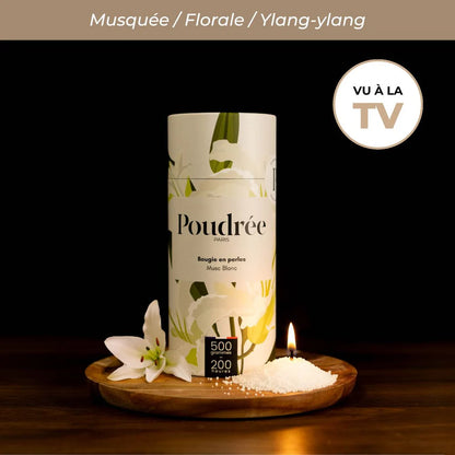 Coffret Bougie Parfumée en Perle - Poudrée Paris