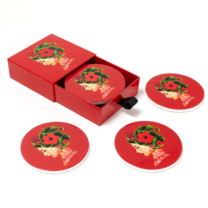 Set de 4 Dessous-de-Verre en Céramique Lotus - Gangzai