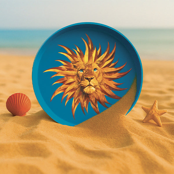 Plateau Rond Solar King en Métal D.33 cm - Gangzaï