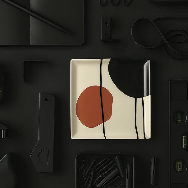 Vide-Poche Zen en Métal Style Contemporain 15x15cm - Gangzaï