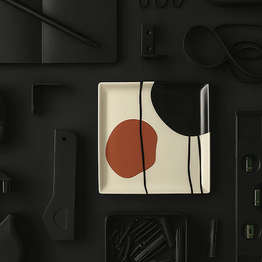 Vide-Poche Zen en Métal Style Contemporain 15x15cm - Gangzaï