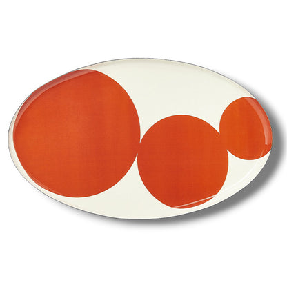 Plateau Ovale Astre en Métal Style Rétro 18X30cm - Gangzaï