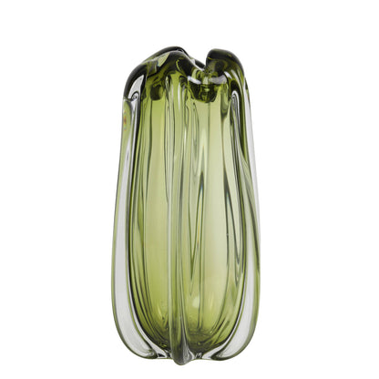 Vase en Verre Murela Vert Olive - Light & Living
