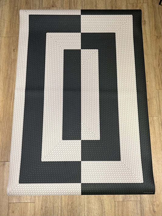 Tapis en Vinyle Effet Tressé Bicolore - Podevache