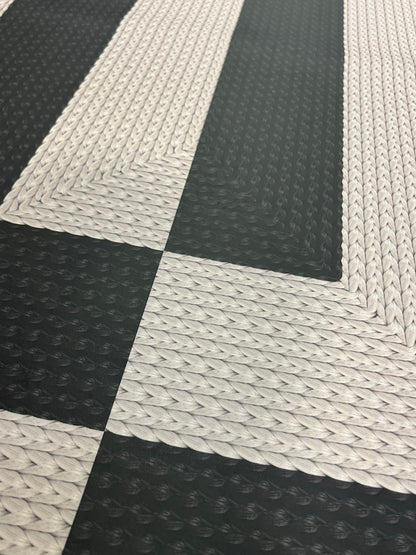 Tapis en Vinyle Effet Tressé Bicolore - Podevache