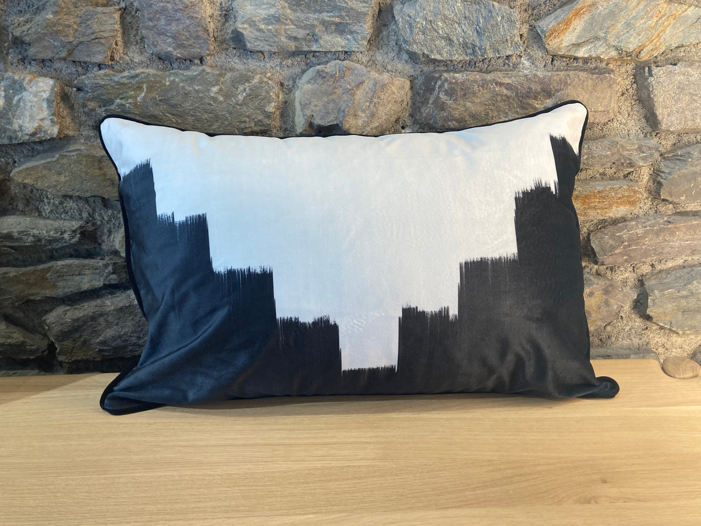 Housse de Coussin Pyramide Noir et Blanc - Podevache