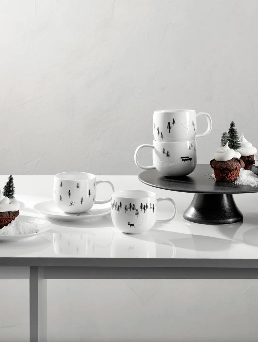 Mug en Porcelaine Blanche Thème Hiver - Asa