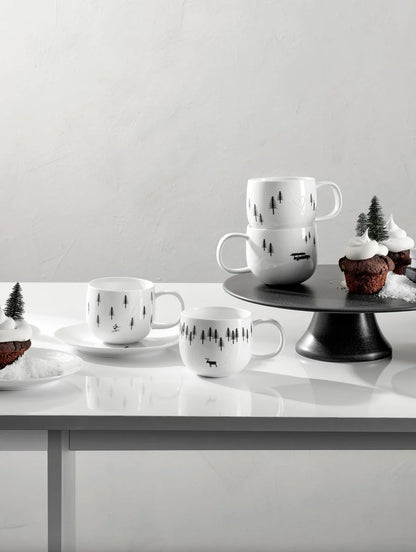 Mug en Porcelaine Blanche Thème Hiver - Asa