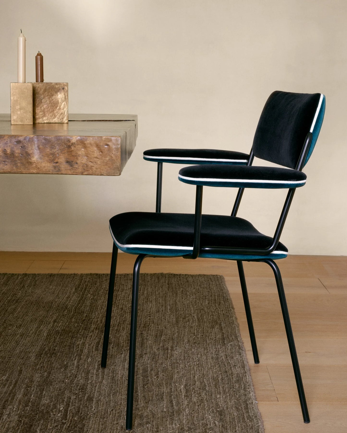Chaise avec Accoudoirs Double Jeu Bleu Sarah - Maison Sarah Lavoine