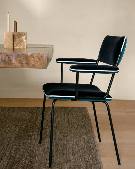 Chaise avec Accoudoirs Double Jeu Bleu Sarah - Maison Sarah Lavoine