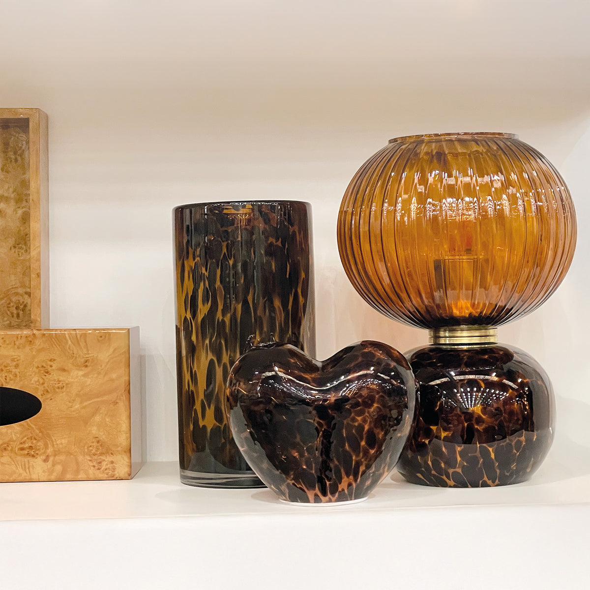 Lampe de Table Adonis en Verre Moucheté Léopard - Opjet