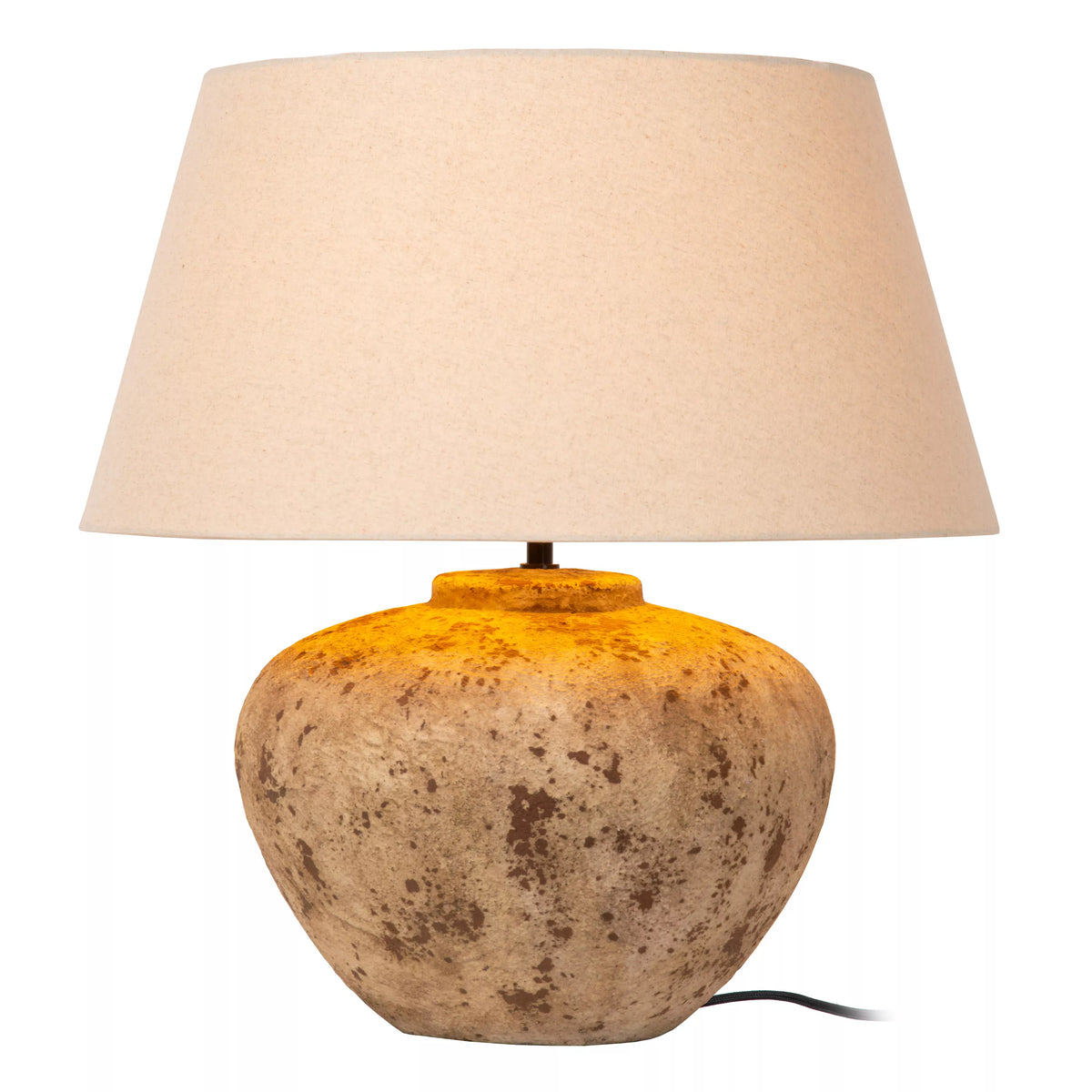 Lampe de Table Davina en Céramique Ovale Japandi -
