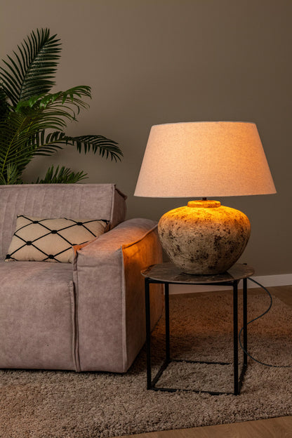 Lampe de Table Davina en Céramique Ovale Japandi -