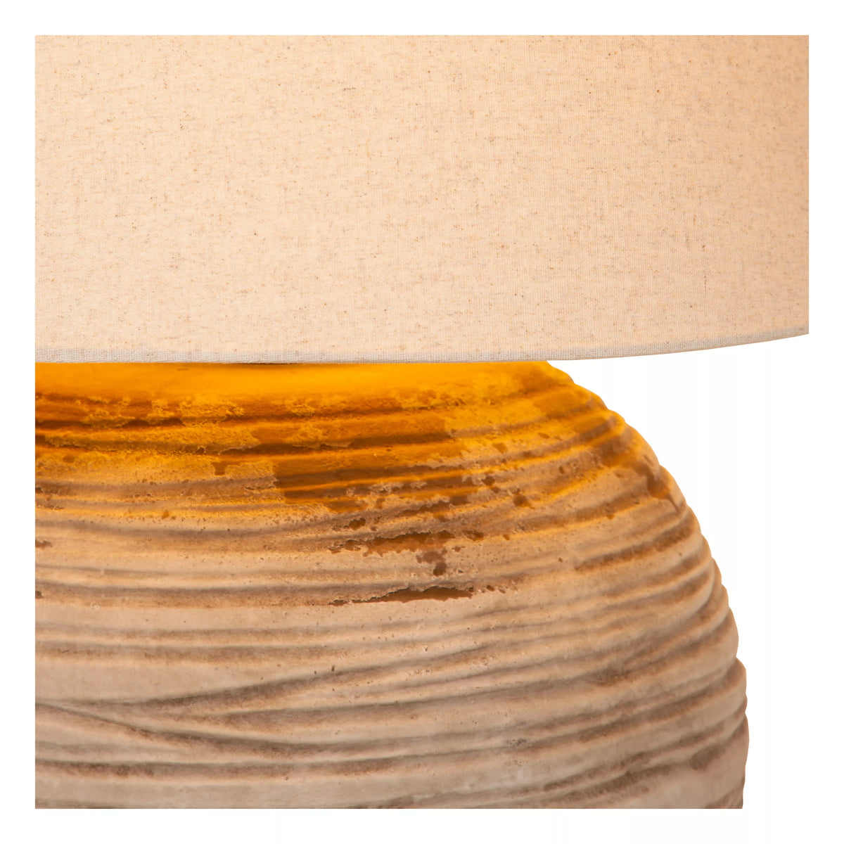 Lampe de Table Denise en Céramique Ovale Japandi -
