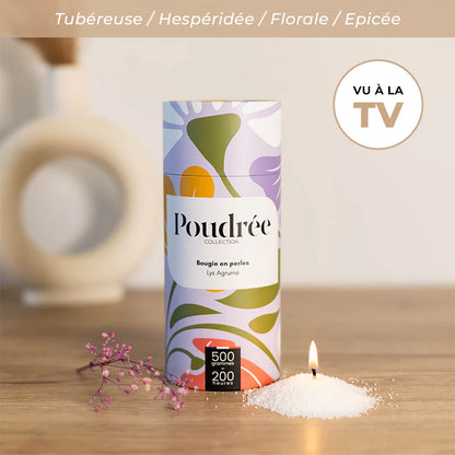 Coffret Bougie Parfumée en Perle - Poudrée Paris