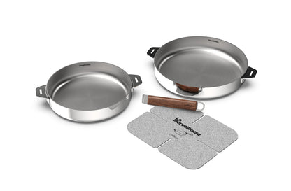 Coffret Duo Merveilleuse Poêles en Inox 20 & 28 cm - Cookut