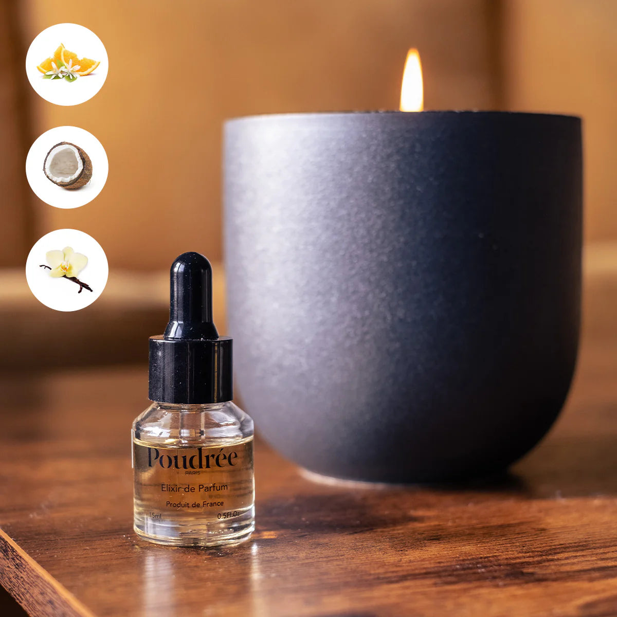 Élexir de Parfum Pipette pour Bougie en Perle 15ml - Poudrée Paris