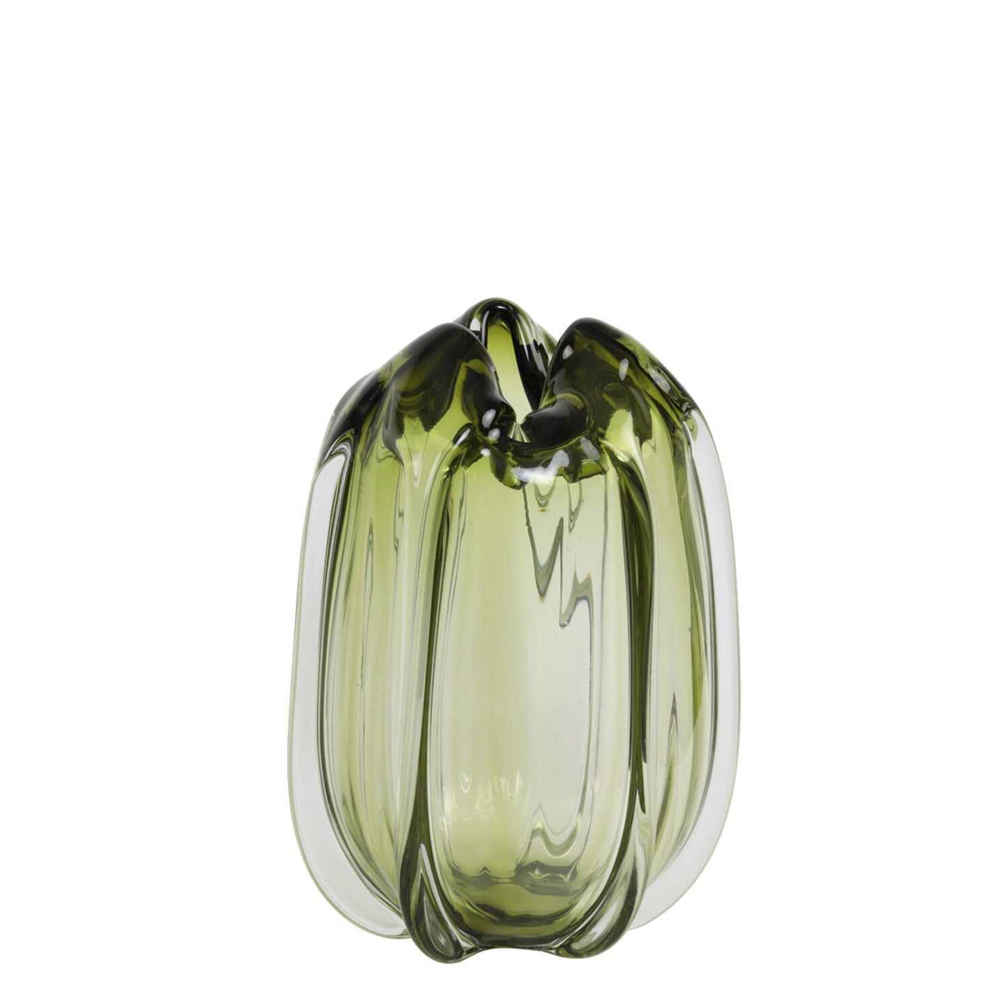 Vase en Verre Murela Vert Olive - Light & Living