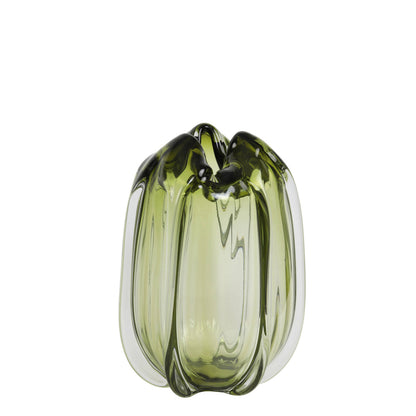 Vase en Verre Murela Vert Olive - Light & Living