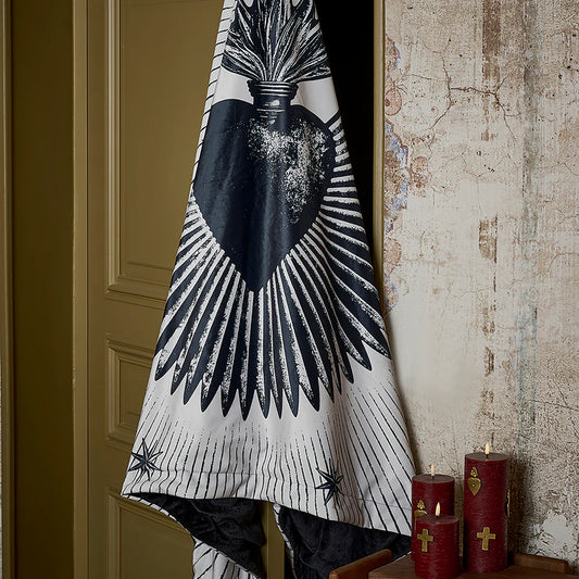 Plaid Assur en Velours Pompons 120x180 cm - Podevache