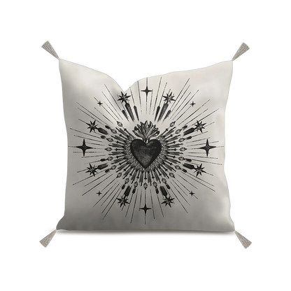 Coussin Ur en Velours Carré Pompons 45x45 - Podevache