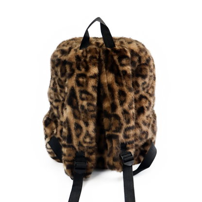 Sac à Dos Léopard en Fausse Fourrure 30x40 cm - Podevache