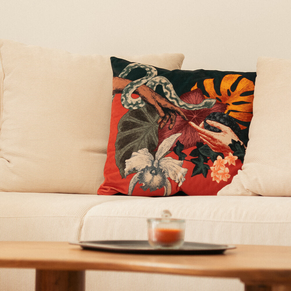 Coussin en Velours Boucan 50x50 - Ibride