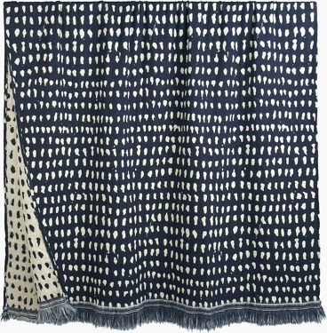 Plaid Navy Dots Bleu Moucheté - Ethnicraft