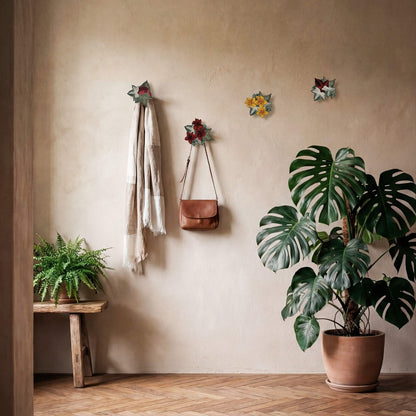 Patère Boucan aux Motifs Floraux - Ibride