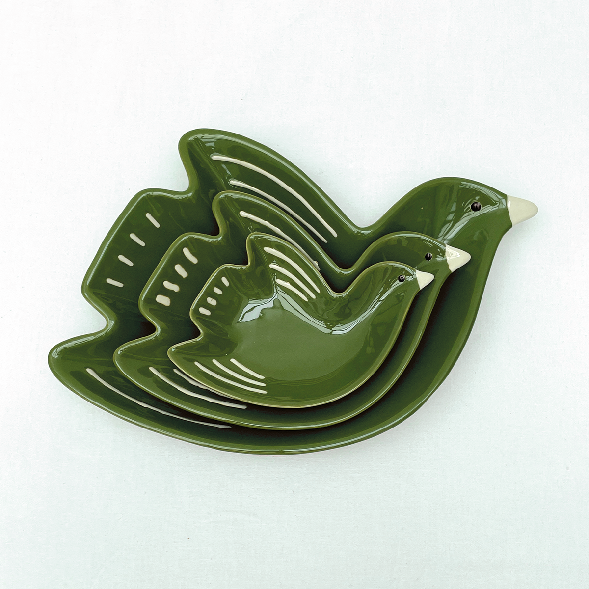 Plat de Présentation Oiseaux Cuicui en Porcelaine - Opjet