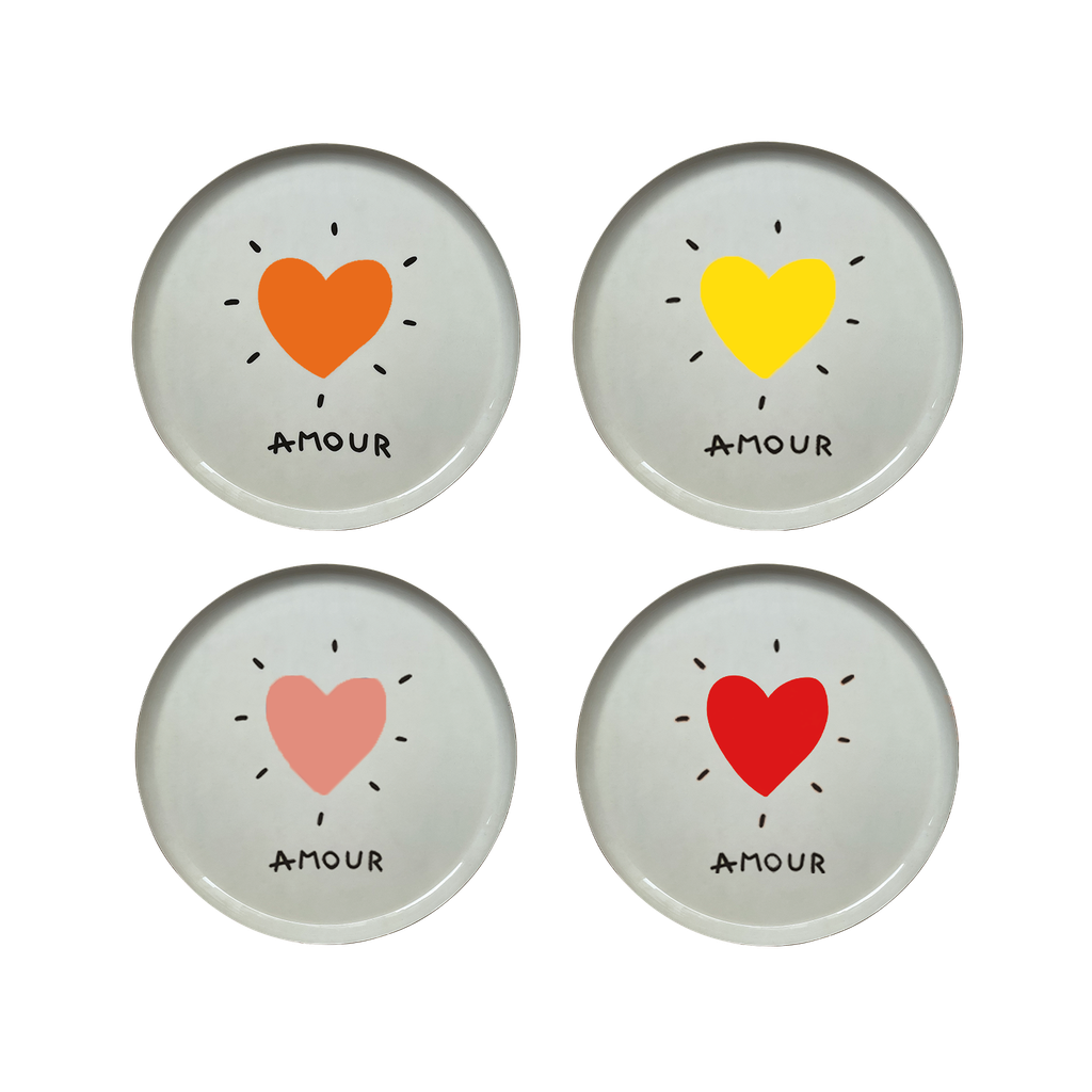 Plateau Rond Coeur en Métal - Opjet