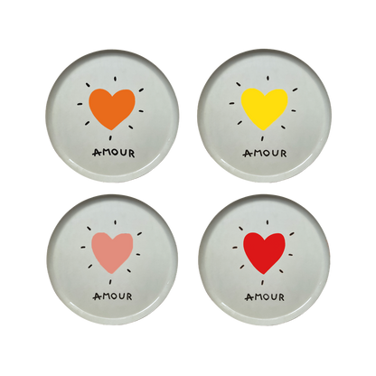 Plateau Rond Coeur en Métal - Opjet